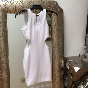 ASOS Petite White & Gold Dress 00P